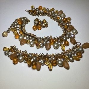 DeMario Vintage necklace, clip earring, and bracelet set